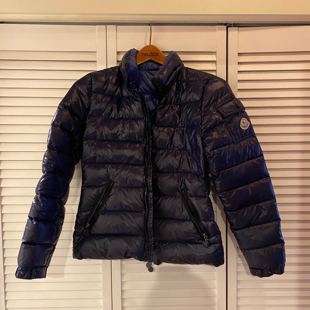 MONCLER Bleu Lightweight Down Jacket in Navy